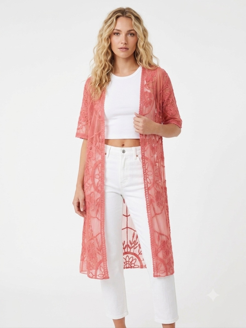 FORGOTTEN GRACE Anthropologie XL Pink Lace Crochet Top Festival Fairy Peasant